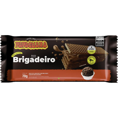 Biscoito Wafer Papaguara Brigadeiro 70g