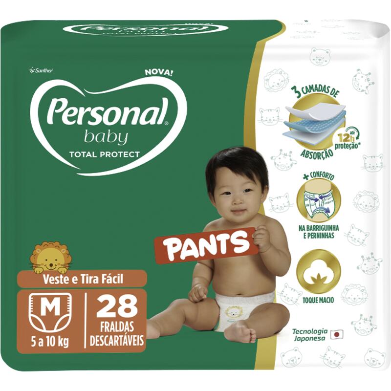 Fralda Descartável Personal Jumbo Pants M 28 un