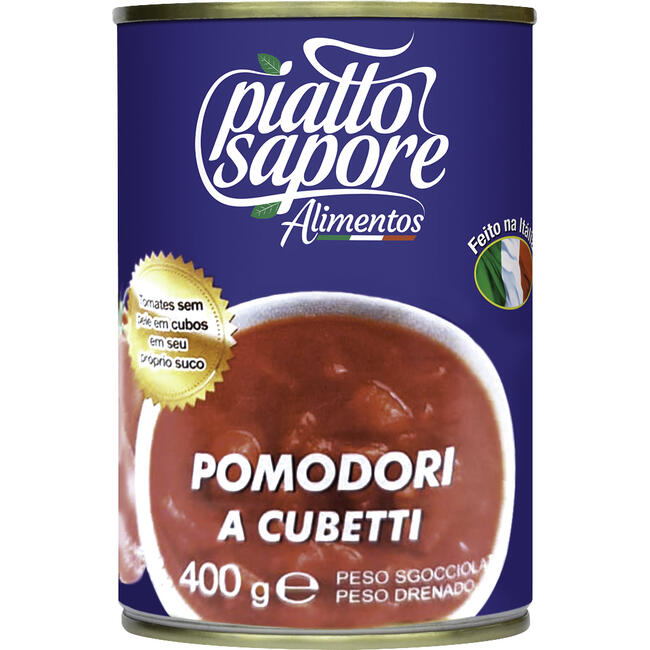Tomate sem Pele Piatto Sapore Cubos 400g