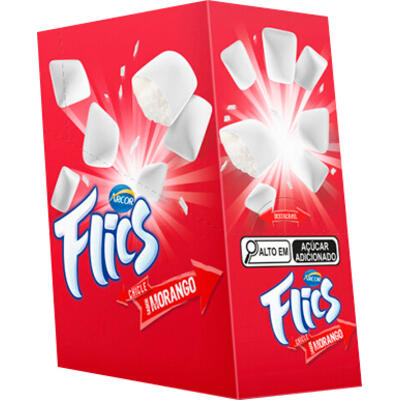 Chiclete Arcor Flics Morango 200g