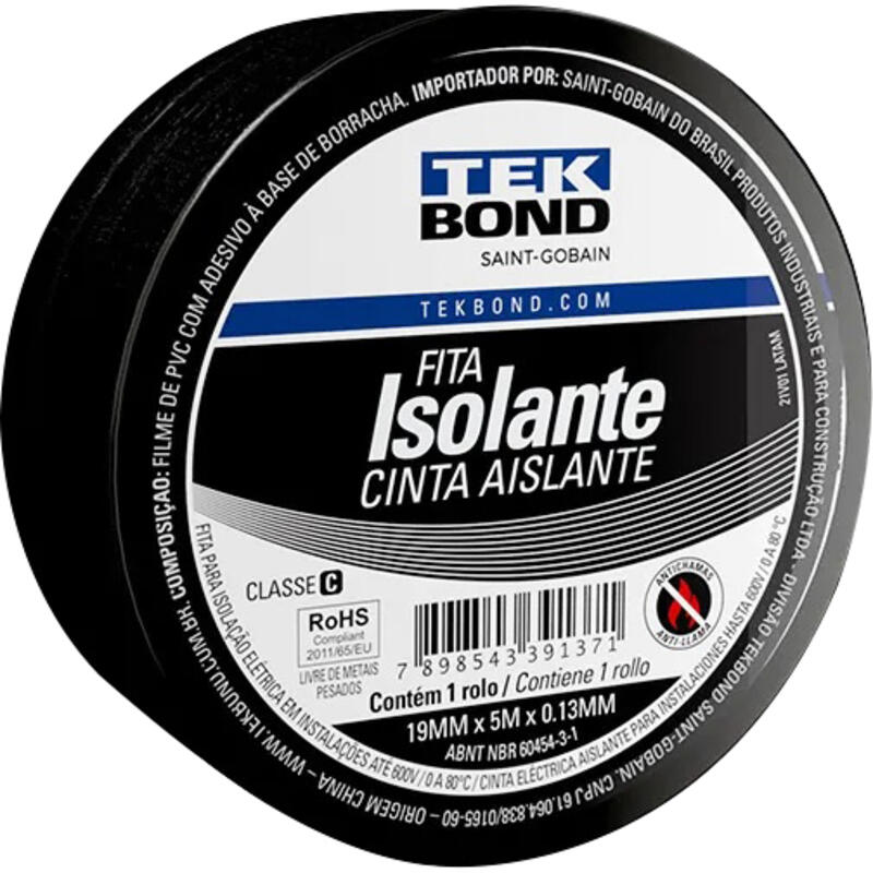 Fita Isolante Tekbond 19mm x 5m un