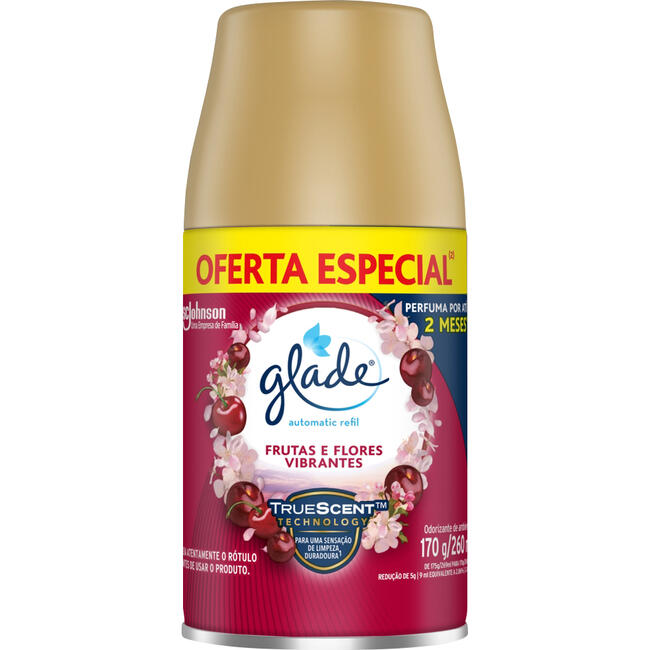 Desodorizador Glade Automático Refil Frutas e Flores Vibrantes 260ml Oferta Especial