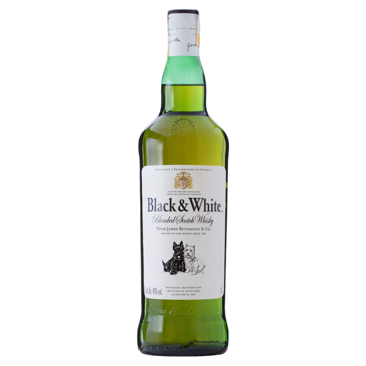 Whisky Escocês Blended BLACK & WHITE Garrafa 1l