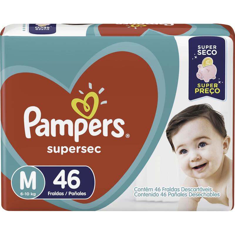 Fralda Descartável Pampers Supersec M 46 un
