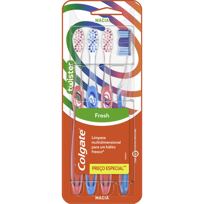 Escova de Dente Colgate Twister 4 unid Preço Especial