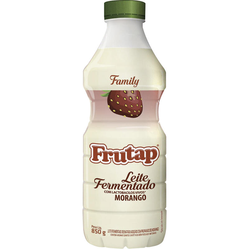 Leite Fermentado Frutap Family Morango 850g