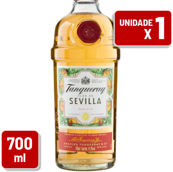 Gin Tanqueray Flor de Sevilla Garrafa Vidro 700ml