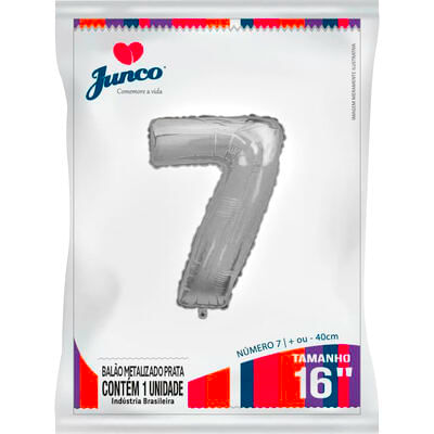 Balão Metalizado Junco 16 Prata Nº7 un