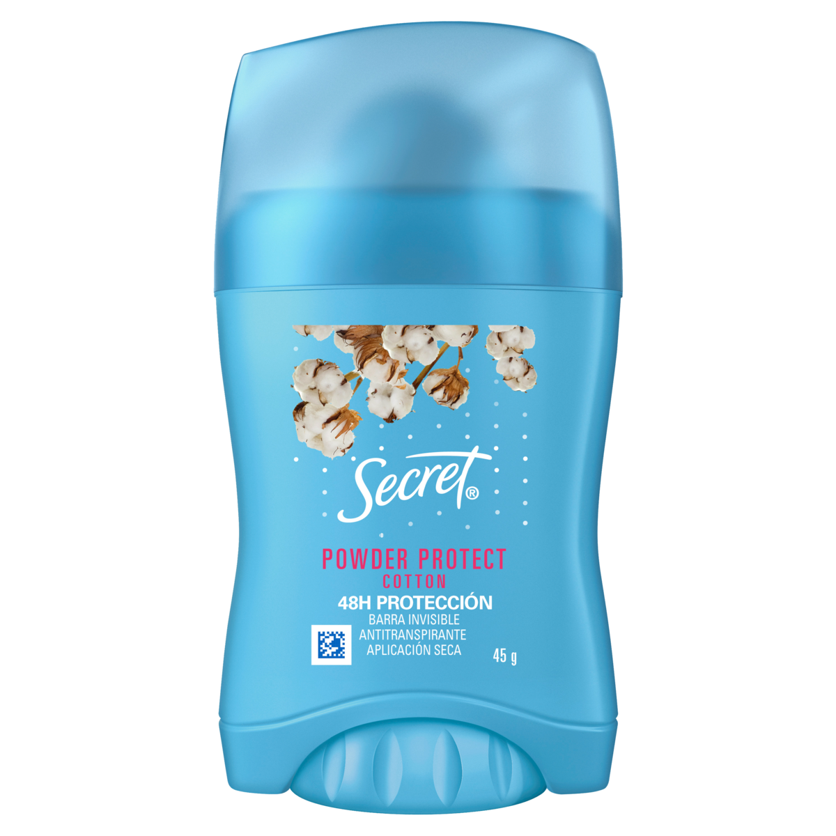 Antitranspirante Barra Powder Protect Cotton Secret 45g