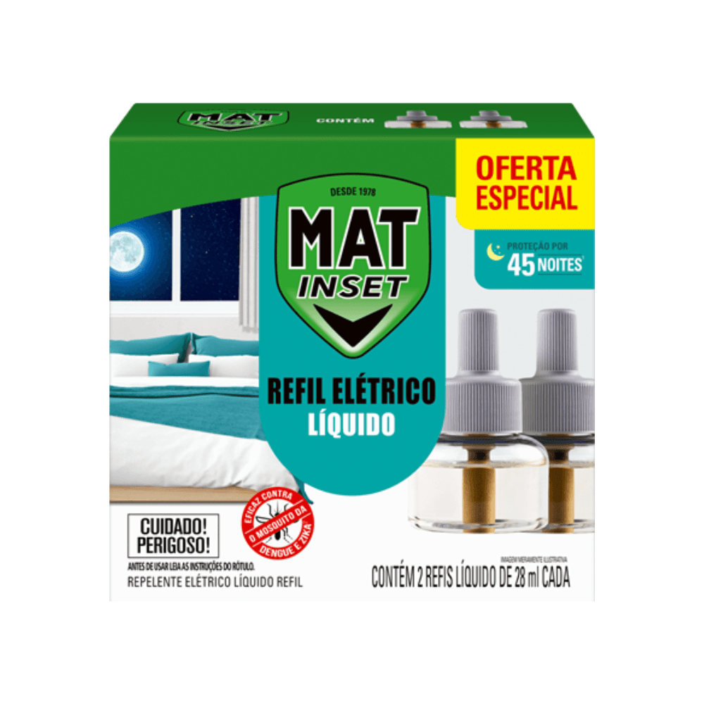 Inseticida Mat Inset Refil Líquido 45 Noites Un