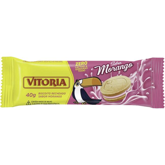 Biscoito Recheado Vitória Morango 40g