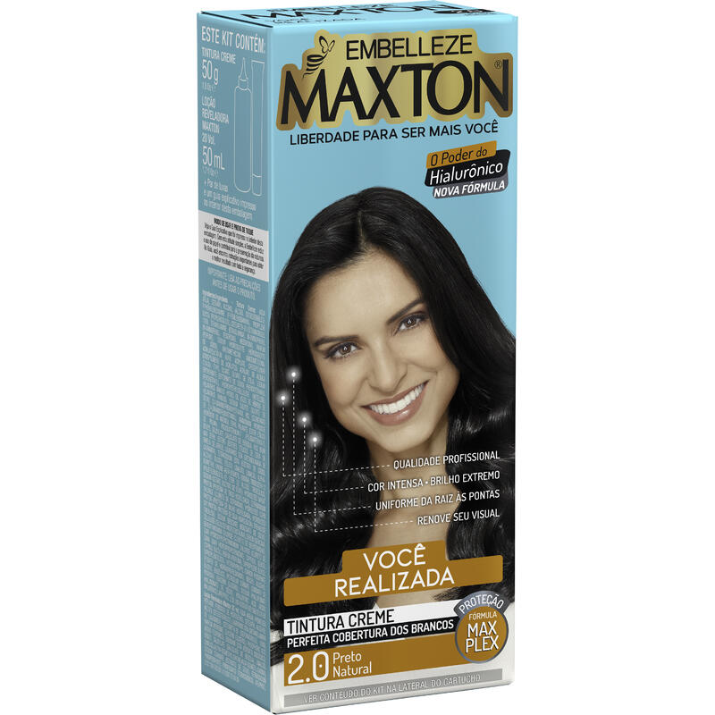 Tintura Maxton Preto Natural 2.0 Kit