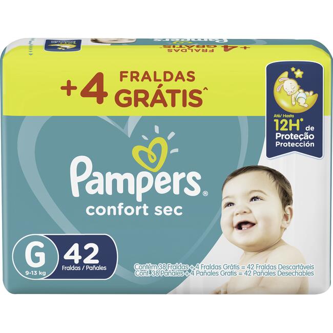Fralda Descartável Pampers Confort Sec G 42 un