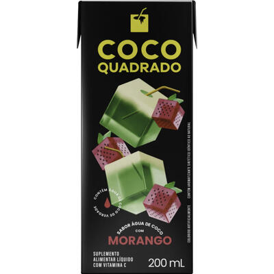 Suplemento Alimentar Coco Quadrado Morango 200ml