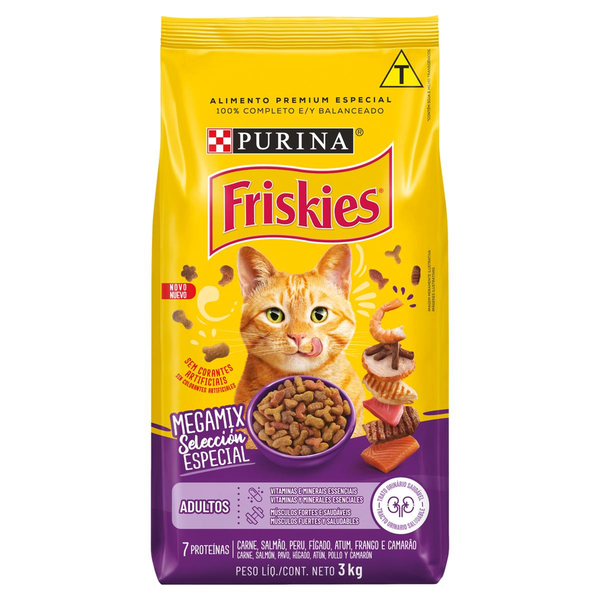 Ração para Gatos Adultos Friskies Megamix 3kg