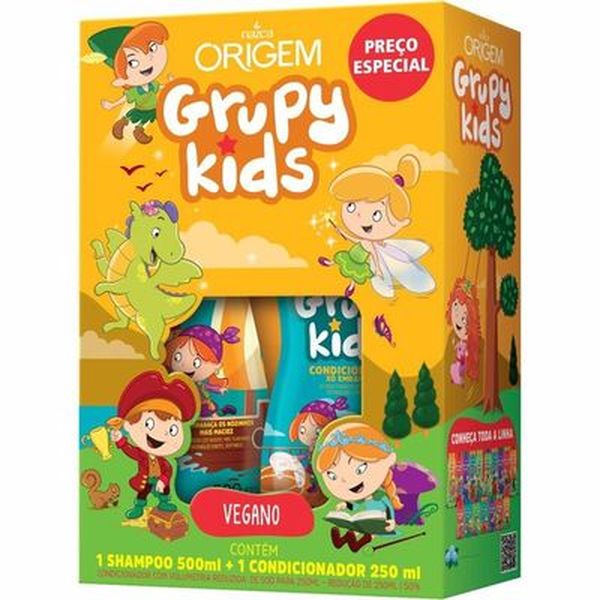 Conjunto Grupy Kids 500ml - Shampoo + 250ml - Condicionador - Embaraço