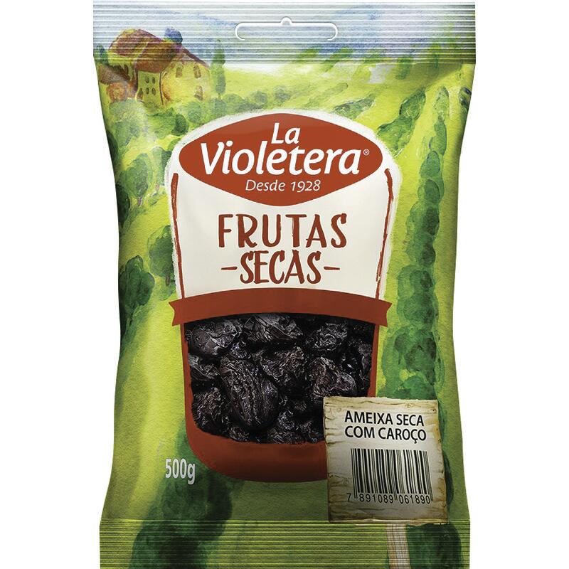 Ameixa Seca La Violetera Com caroço 500g