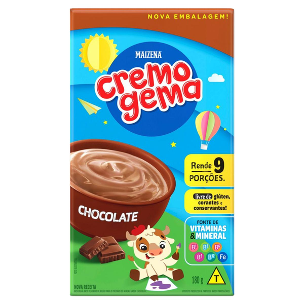 Mingau Chocolate Maizena Cremogema Caixa 180g
