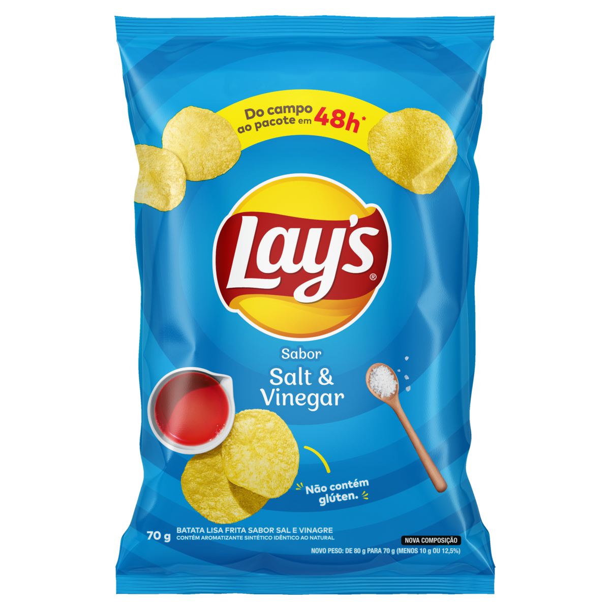 Batata Frita Lisa Sal E Vinagre Lays 70G