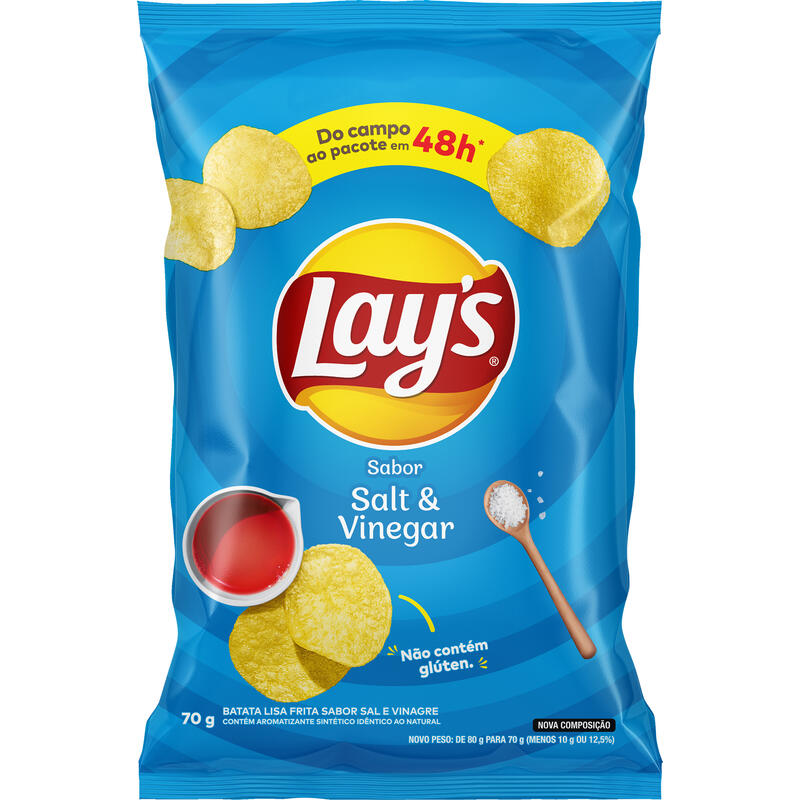 Batata Frita Lisa Sal E Vinagre Lays 70G