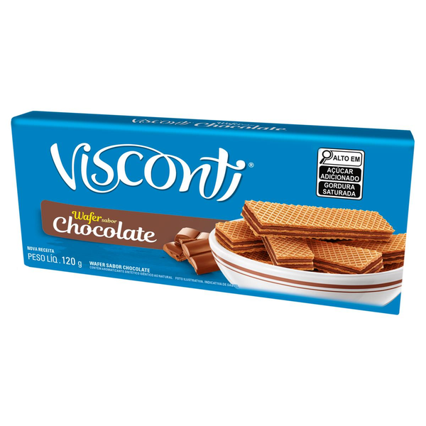 Biscoito Wafer Visconti 120g - Chocolate