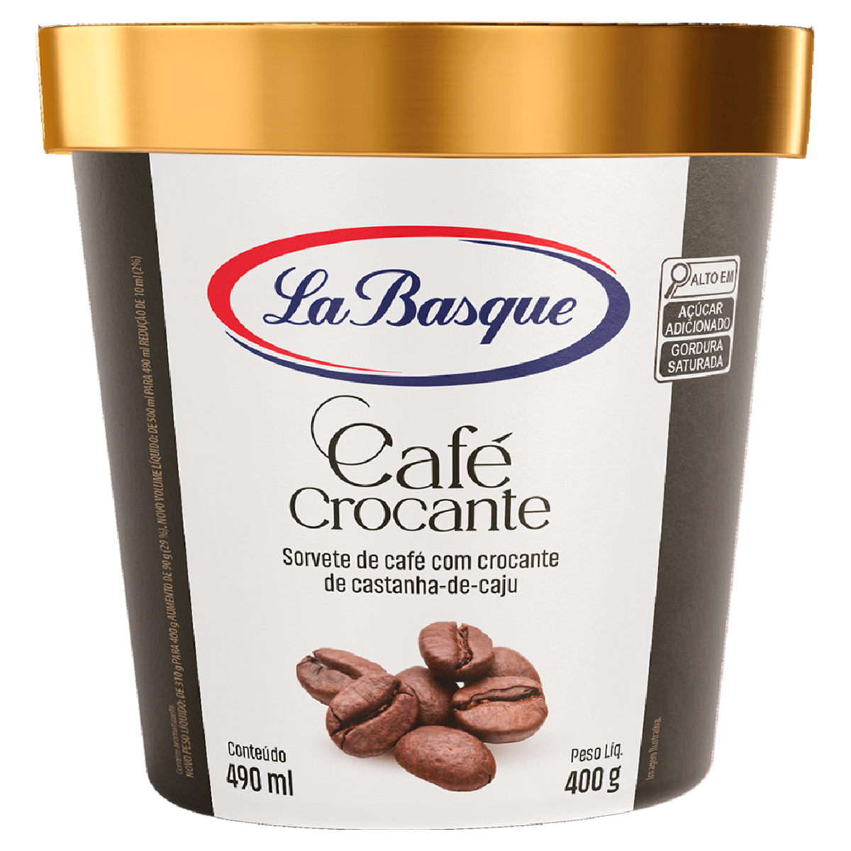 Sorvete Café Crocante La Basque Premium Ice Cream Pote 490ml
