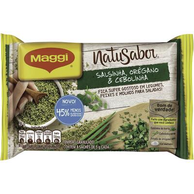 Tempero Natusabor Maggi Salsa, Cebola e Orégano 40g