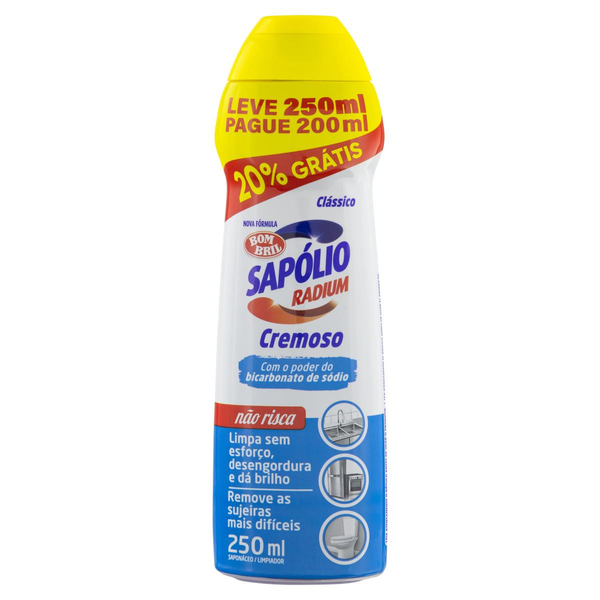 Saponáceo Sapólio Radium 250ml - Cremoso - Com 20% de Desconto