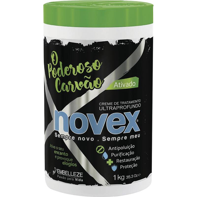 Creme de Tratamento para Cabelo Novex O Poderoso Carvão 1kg