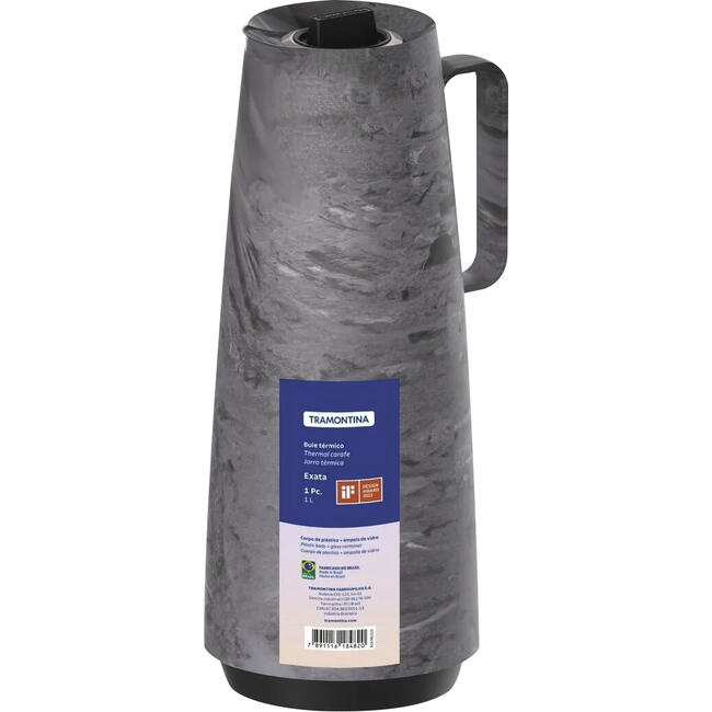 Garrafa Térmica Tramontina Marmorizado Cinza 1L un