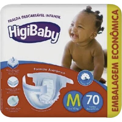 Fralda Descartável Higibaby M 70 un