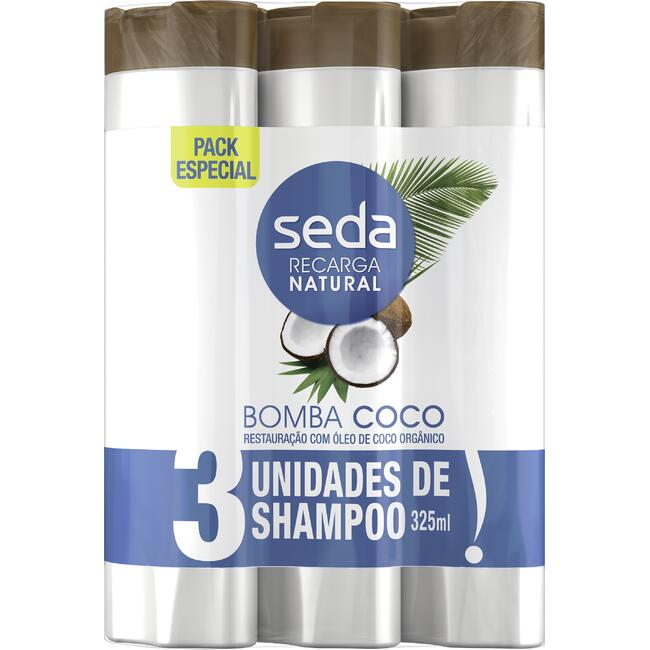 Shampoo Seda Bomba Coco 3x325ml