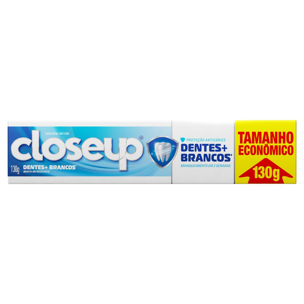 Creme Dental Closeup Dentes + Branco Menta Refrescante 130g
