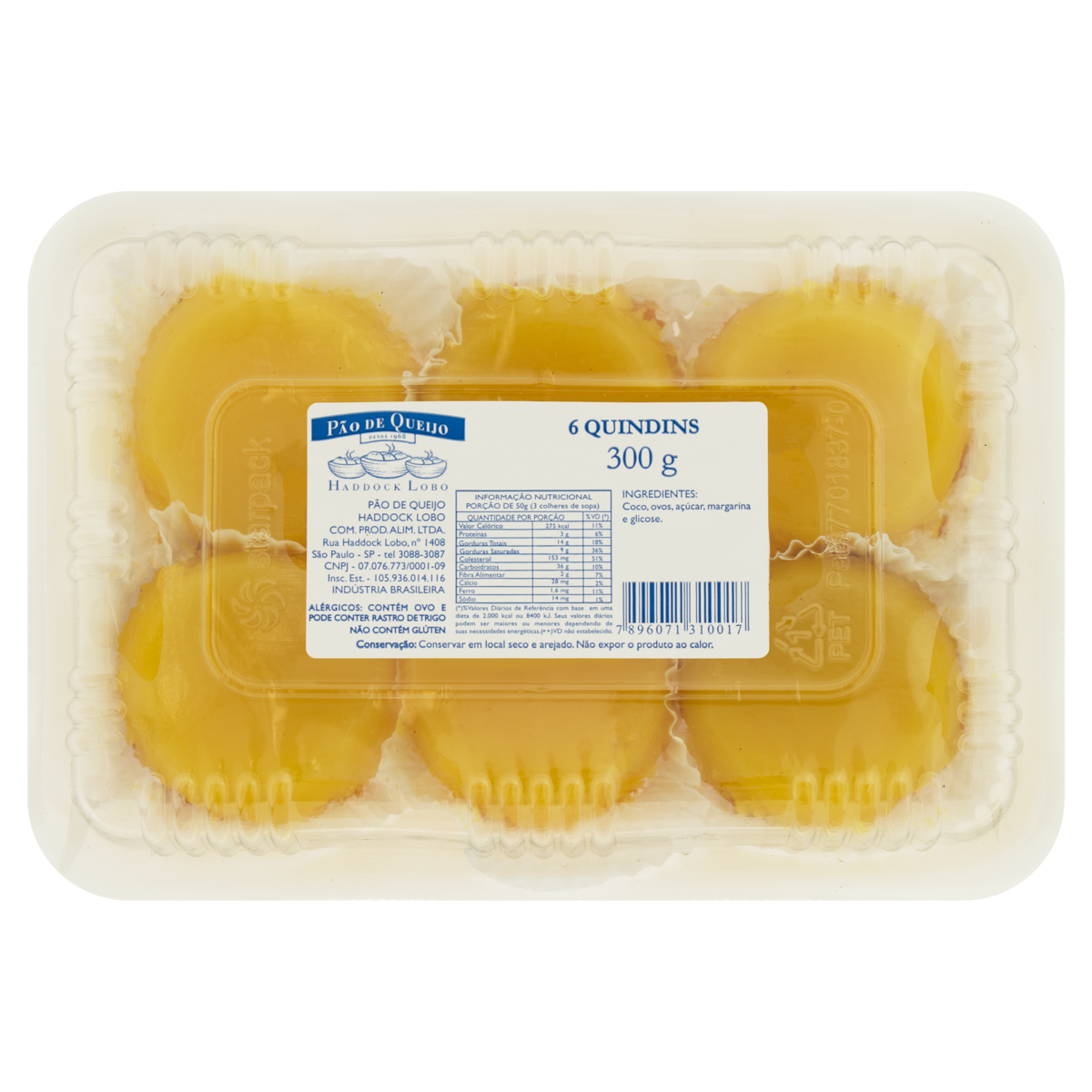 Quindim Pão de Queijo Bandeja 300g 6 Unidades