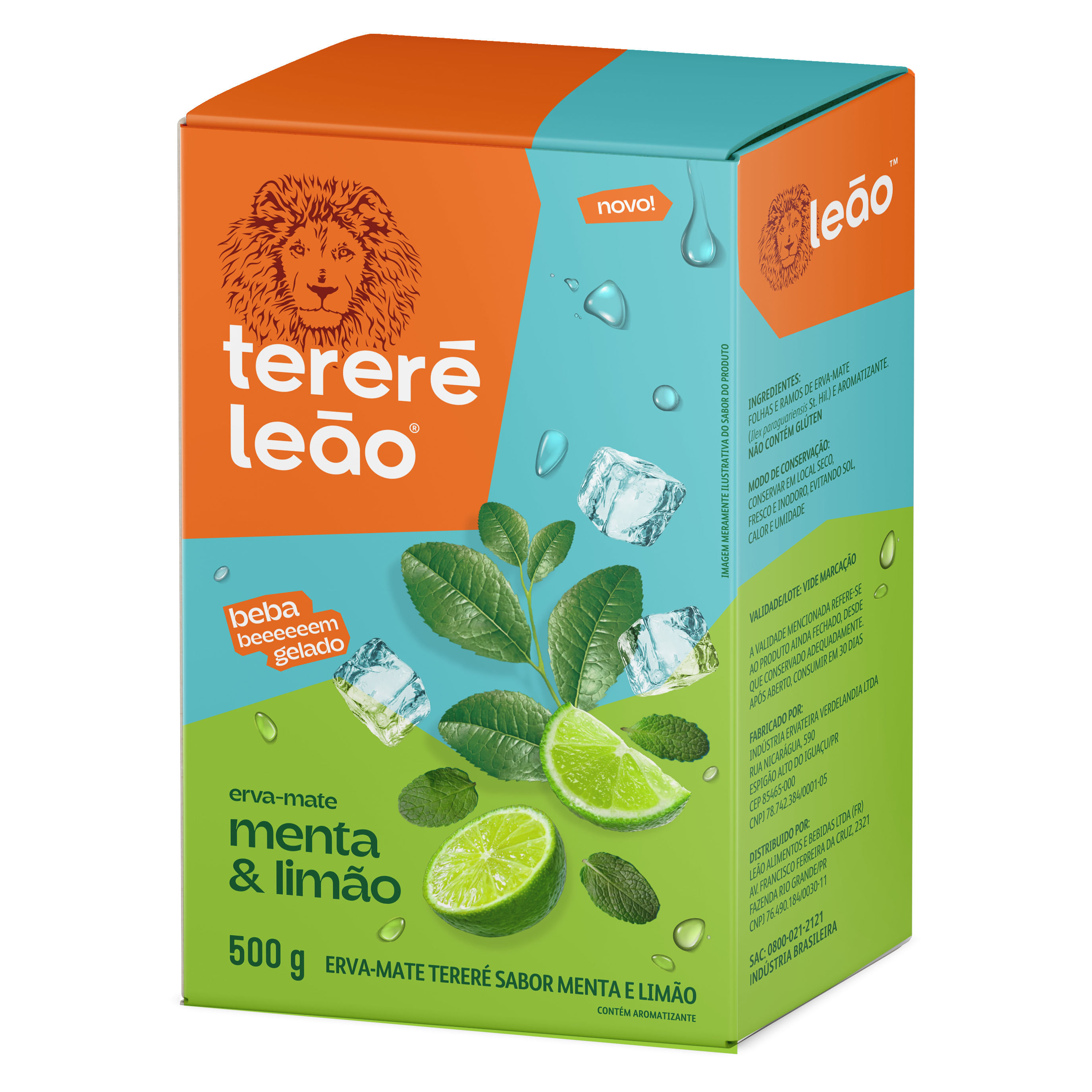 Erva-Mate Tereré Menta & Limão Leão Caixa 500g