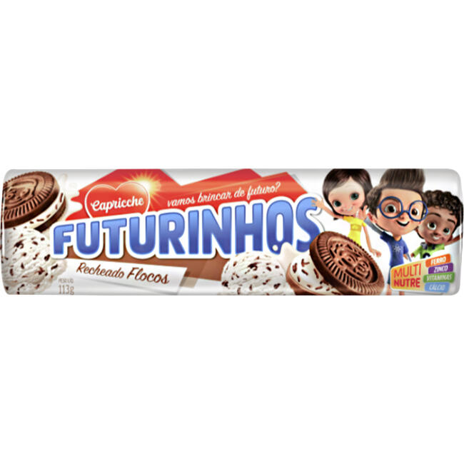 Biscoito Recheado Futurinhos Flocos 113g