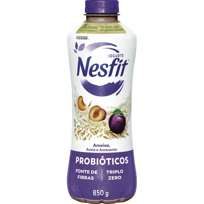 Iogurte NESFIT Ameixa, Aveia e Amaranto sem Lactose 850g