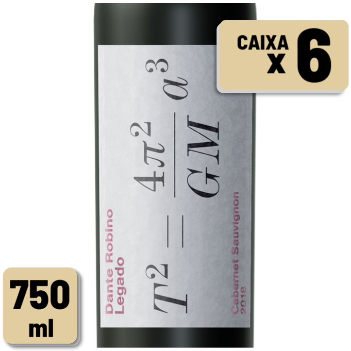 Vinho Dante Robino Legado Cabernet Sauvignon Garrafa Vidro 750ml Caixa c/ 6 un