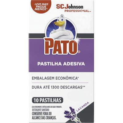 Detergente Sanitário Pastilha Adesiva Lavanda Pato Professional 10 Unidades Embalagem Econômica Leve Mais Pague Menos