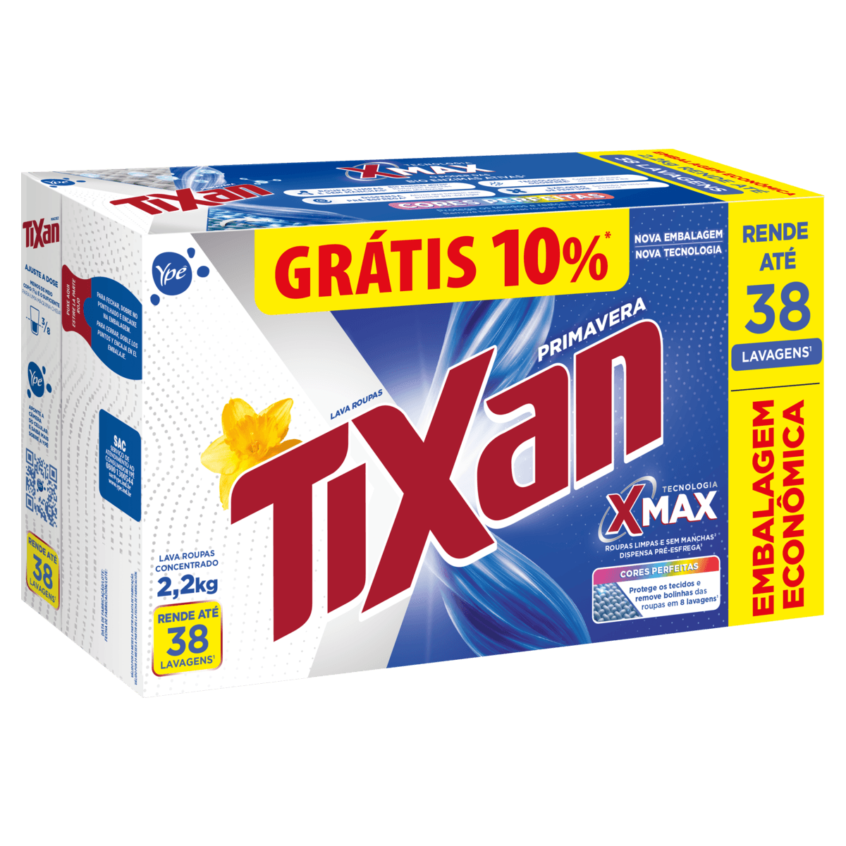 Lava Roupas em Pó Tixan Ypê Primavera 2,2Kg