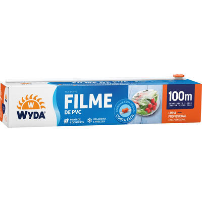 Filme de PVC Wyda 0,28cm x 100m Serrilha 1 rolo