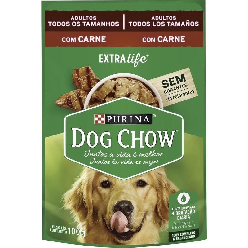 Ração Úmida Purina Dog Chow para Cães Adultos sabor Carne 100g