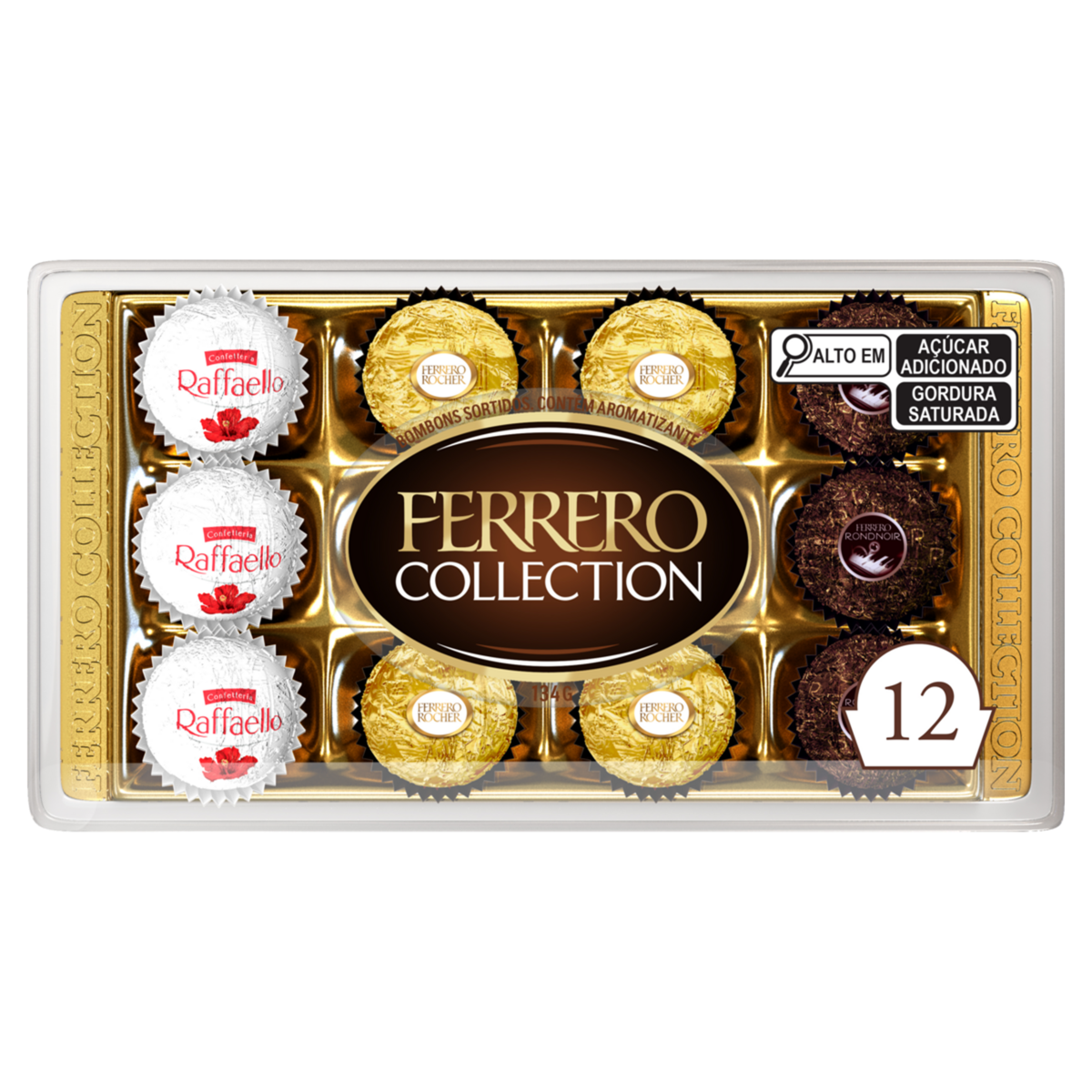 Bombom Sortido Ferrero Collection Bandeja 134g 12 Unidades