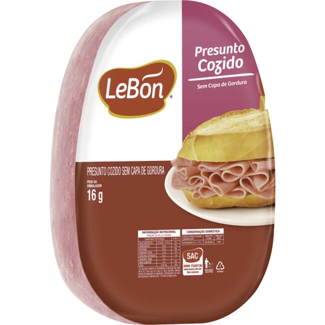 Presunto Cozido Lebon Sem Capa Gord Preço por quilo na peça