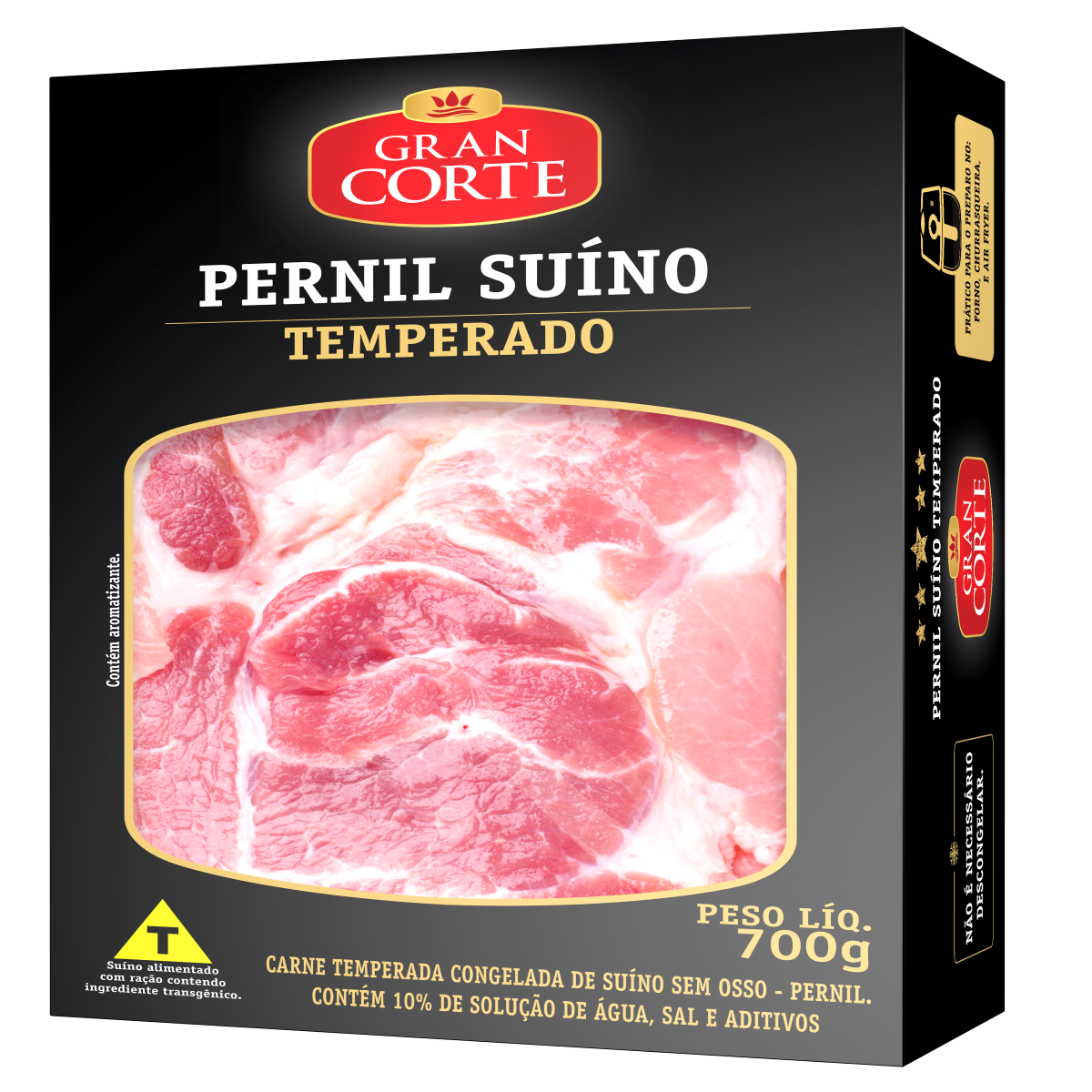 Pernil Suíno Congelado Temperado sem Osso GRAN CORTE 700g