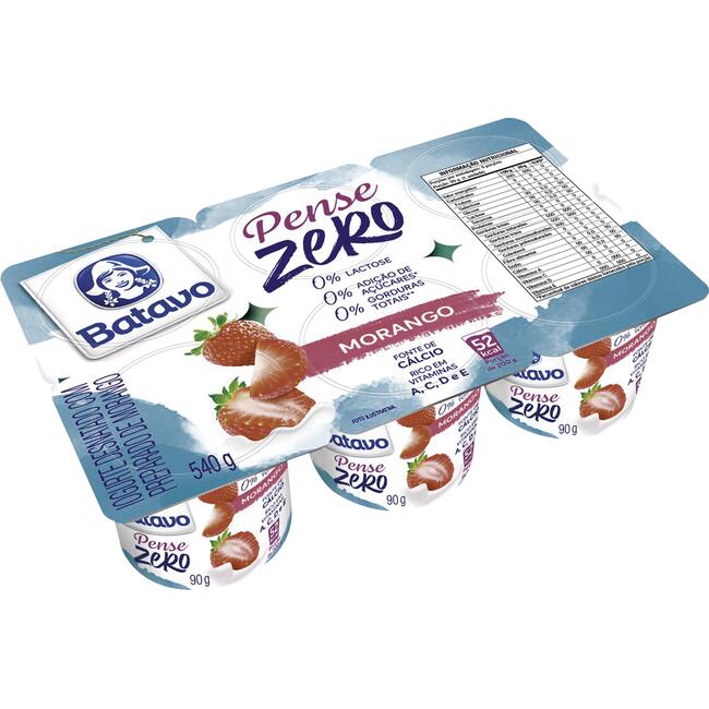 Iogurte Pense Zero Batavo Morango 540g