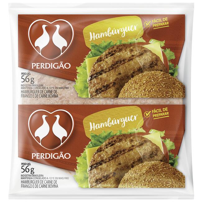 Hambúrguer Perdigão Congelado Carne de fgo e bov 36x56g