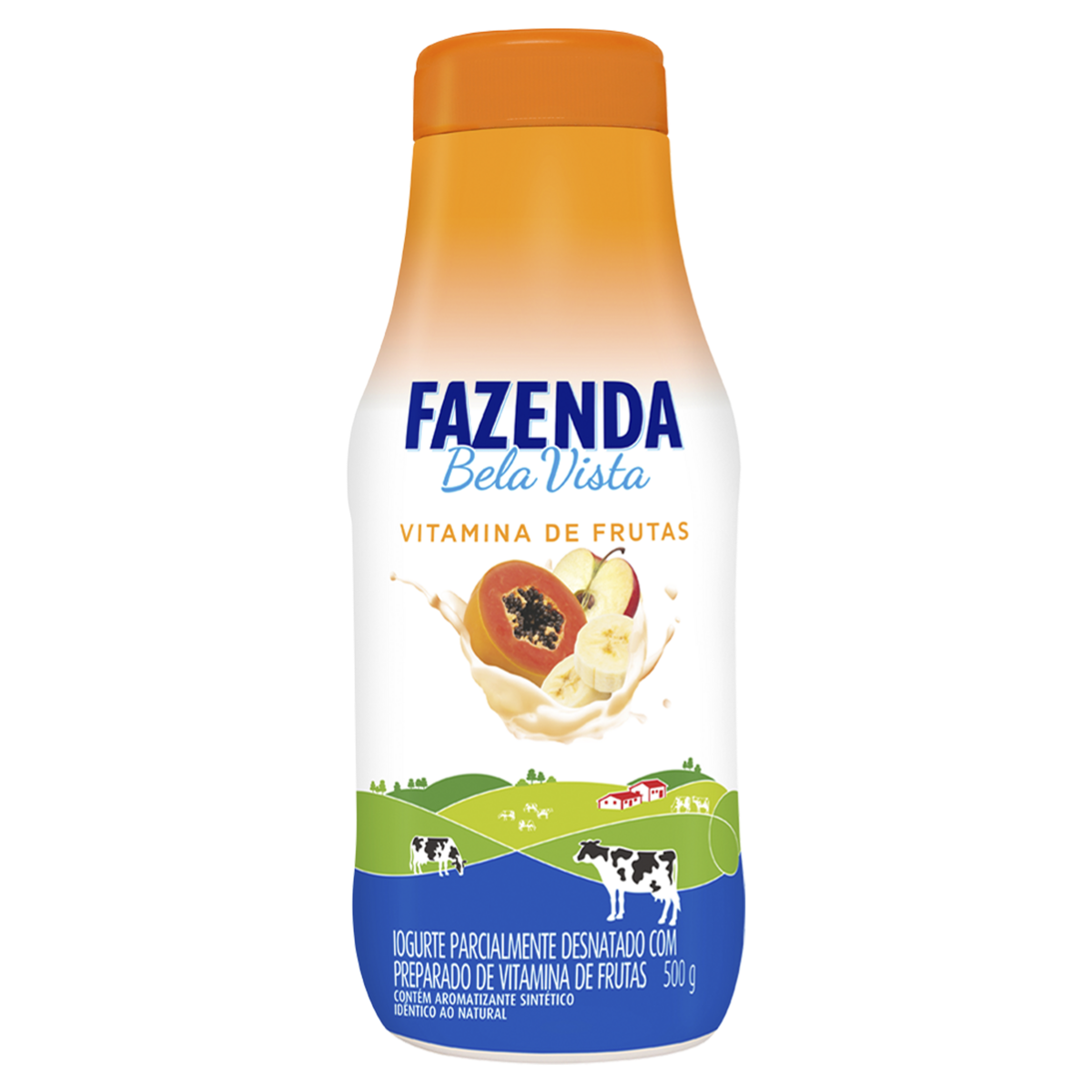 Iogurte Parcialmente Desnatado Vitamina de Frutas Fazenda Bela Vista Frasco 500g