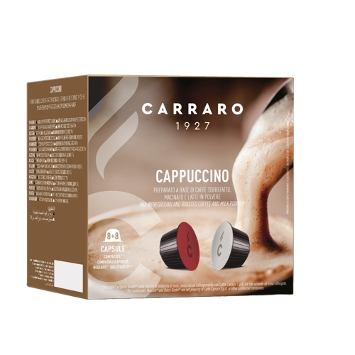 Café Carraro Cappuccino Com 16 Cápsulas 112g