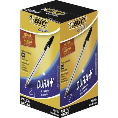 Caneta Bic Cristal Preta 50 un
